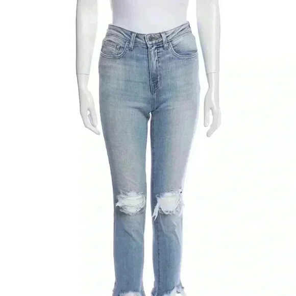 L’agence Straight Leg Distressed Jean - Picture 1 of 8
